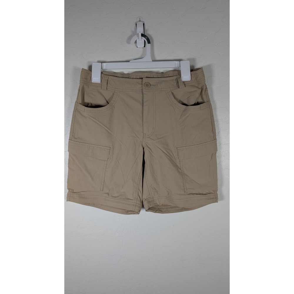 REI Co-op Shorts Womens 8 Beige Cargo Hiking Outdoor Stretch Drawstring Pockets